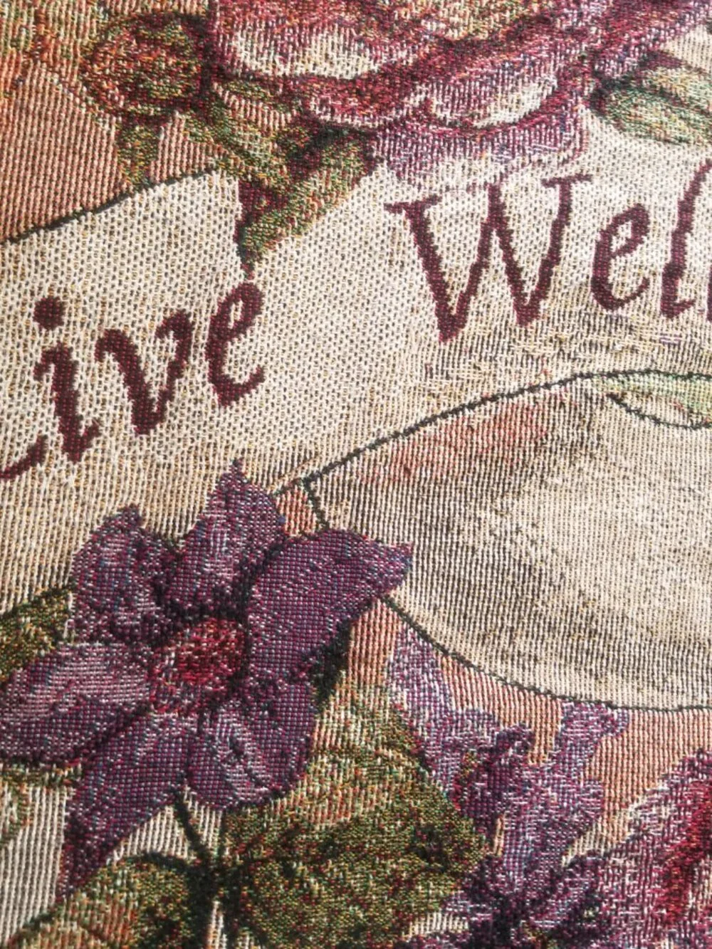 Live well, love much laugh often Tapestry throw